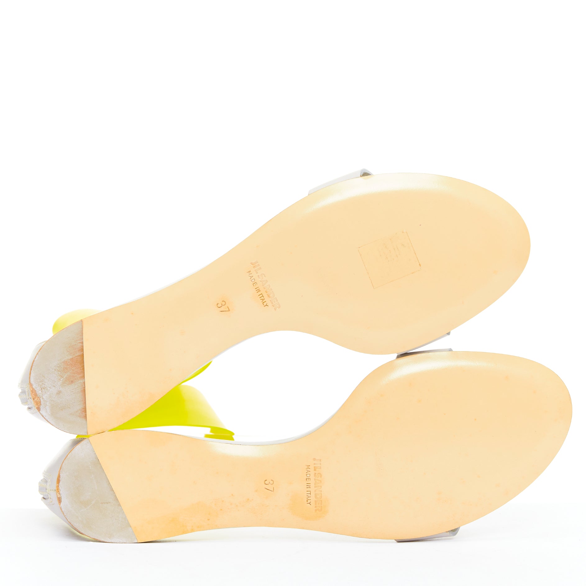 Jil Sander Yellow Rubber Sandals - Image 13