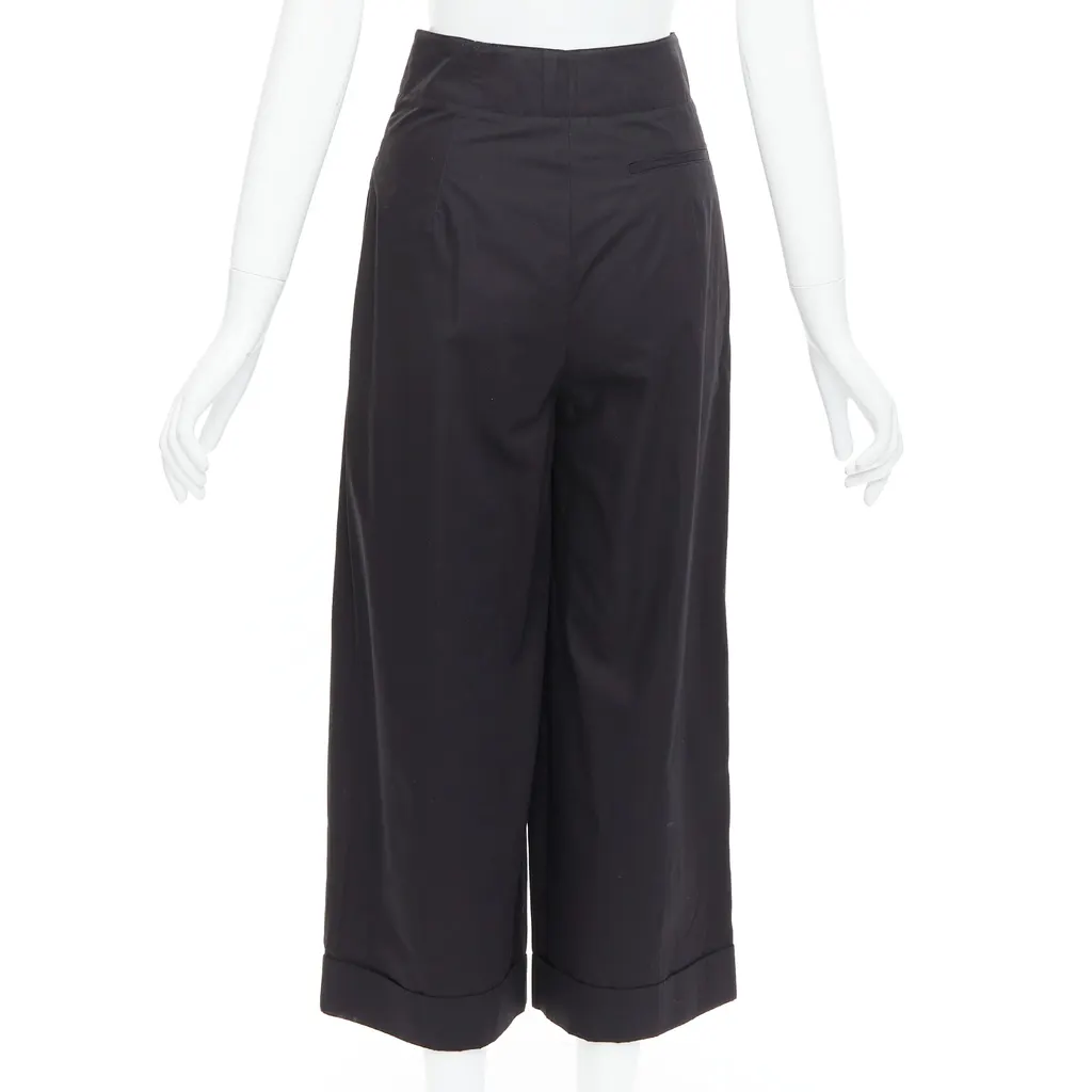 Celine High Waist Pants Black Cotton Very good - Box View