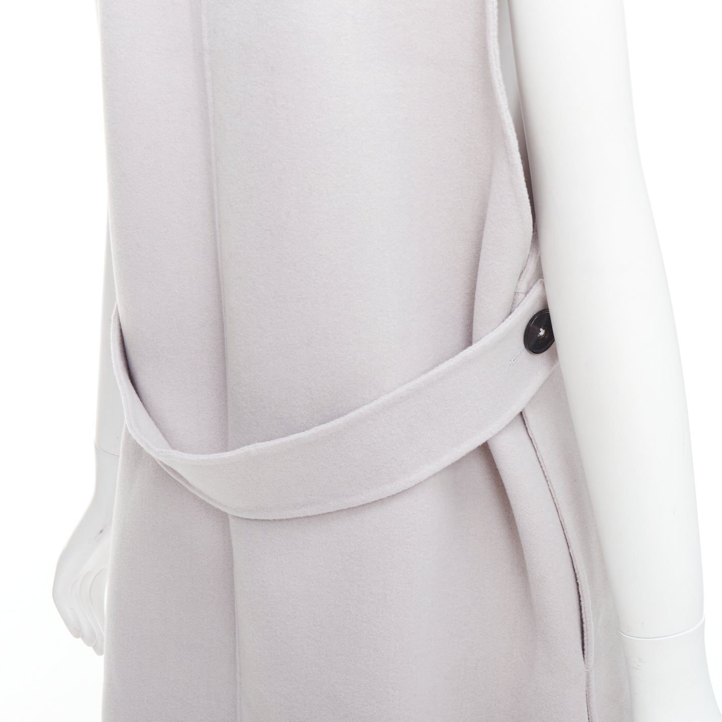 Jil Sander Grey Vest Coat - Back view