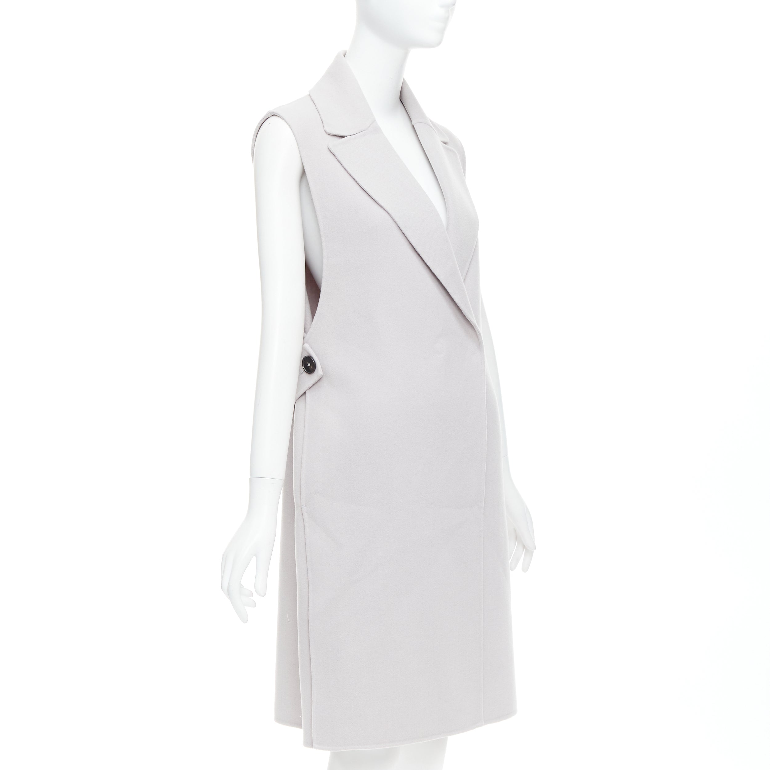 Jil Sander Grey Vest Coat - 4