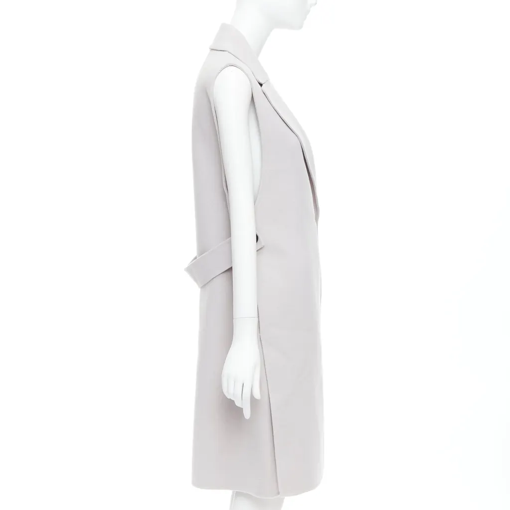 Jil Sander Grey Vest Coat Grey Wool Very good - Box View