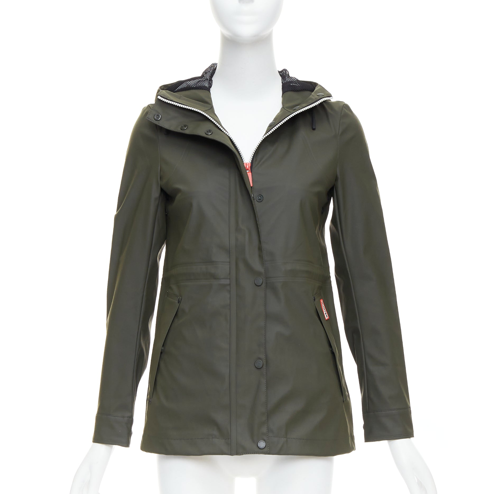 Hunter Green Rubberized Rain Jacket