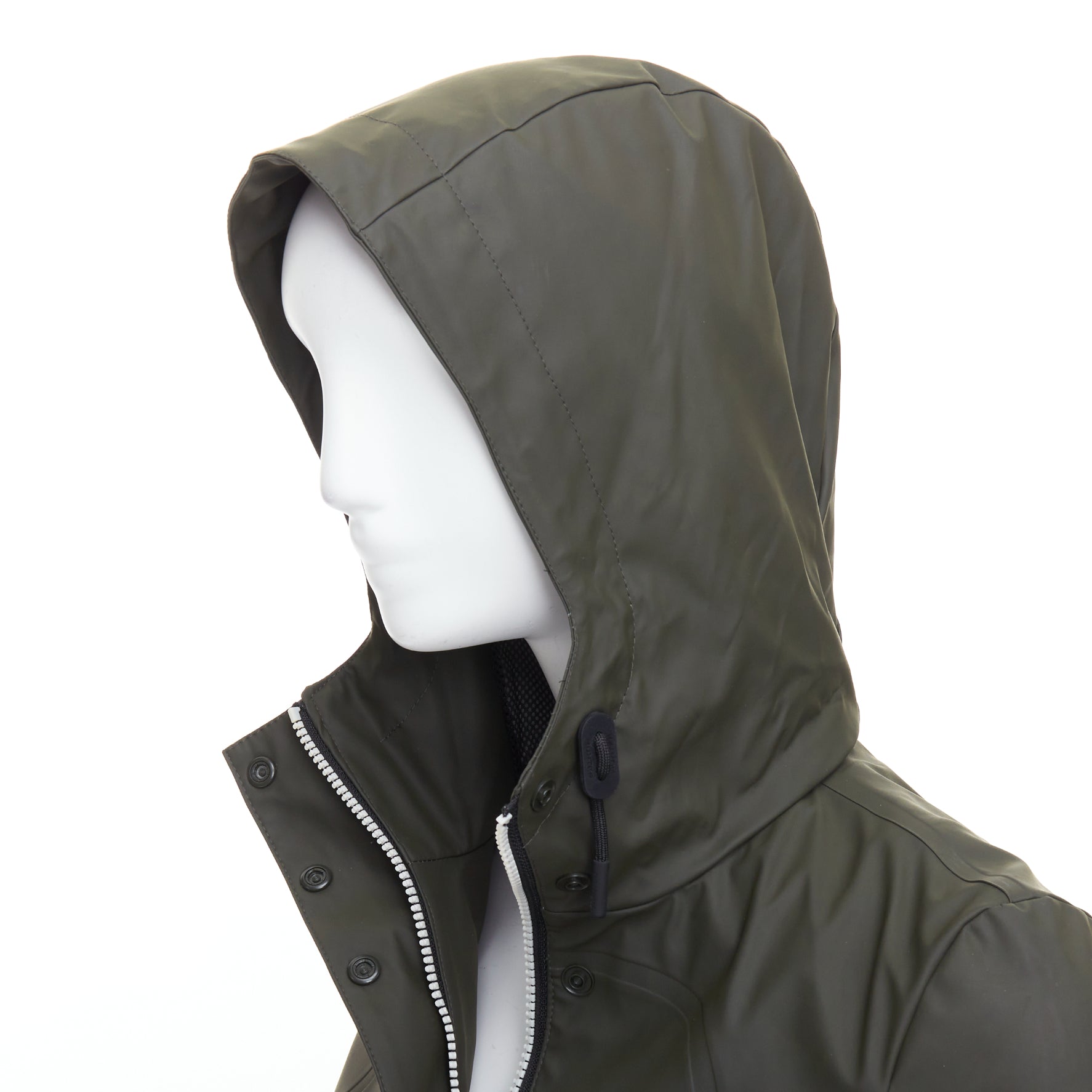 Hunter Green Rubberized Rain Jacket - Image 10