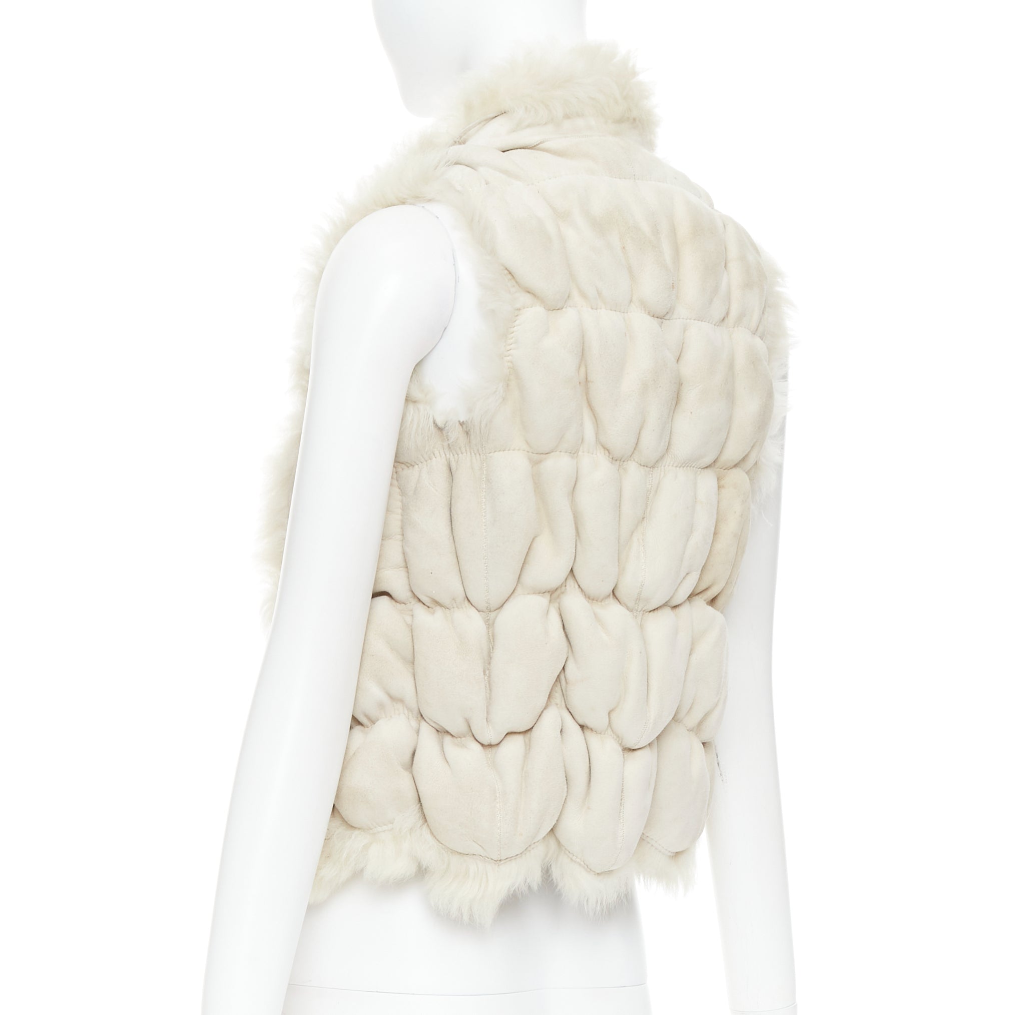 Joseph Beige Fur Bolero Vest - Detail 1