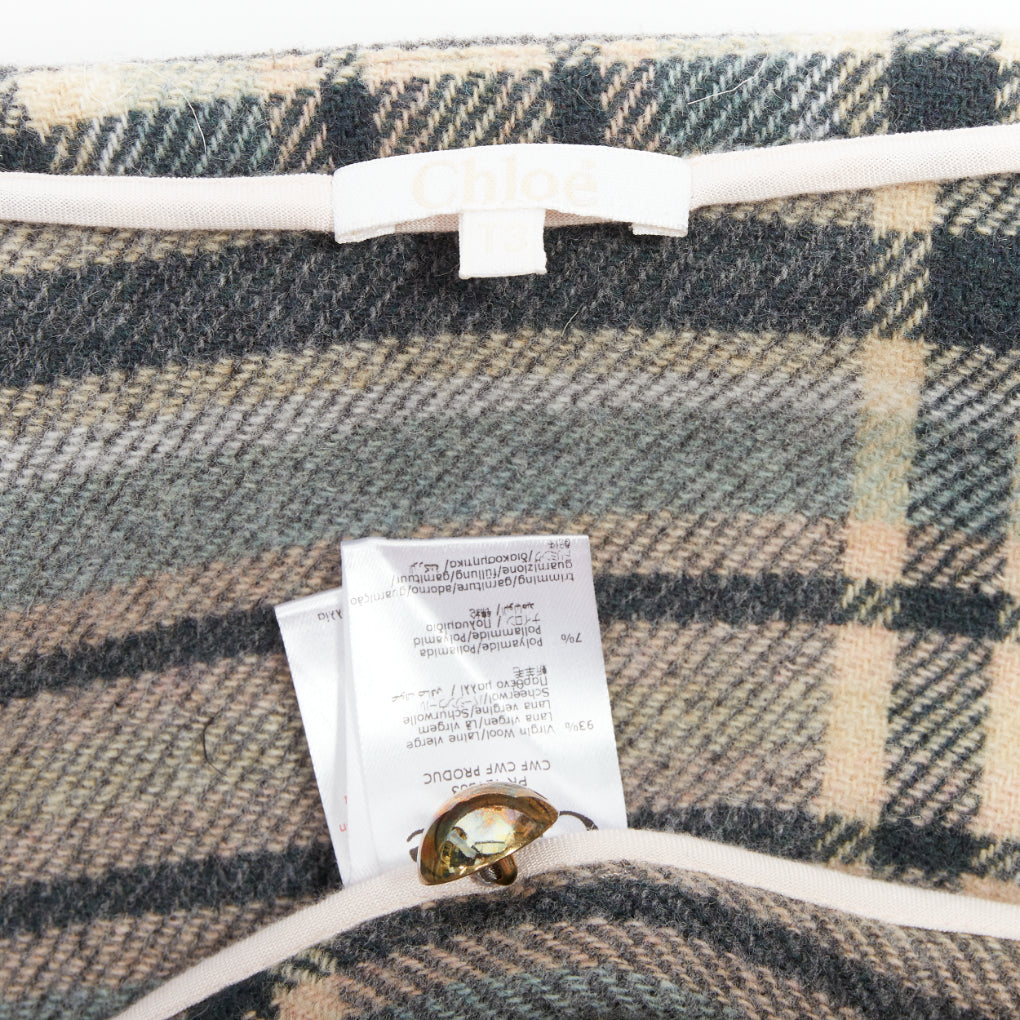 Chloe Grey Checked Cape Top - Image 11