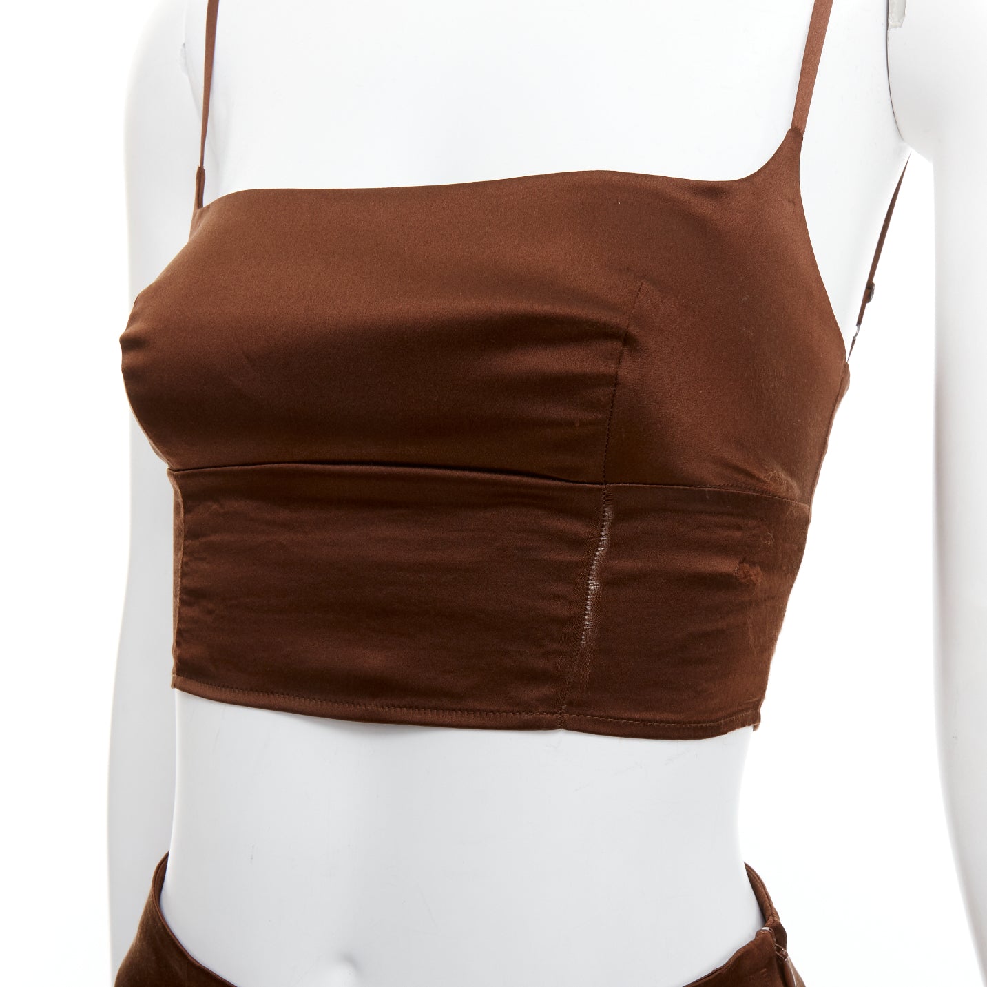 Reformation Silk Cropped Set - Back view