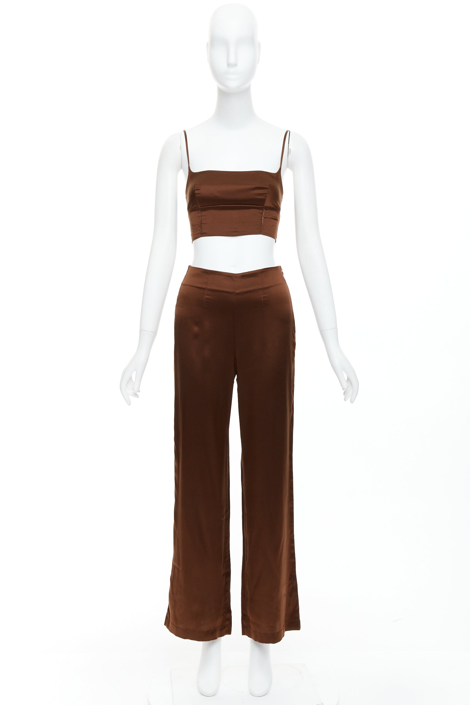 Reformation Silk Cropped Set - Image 11