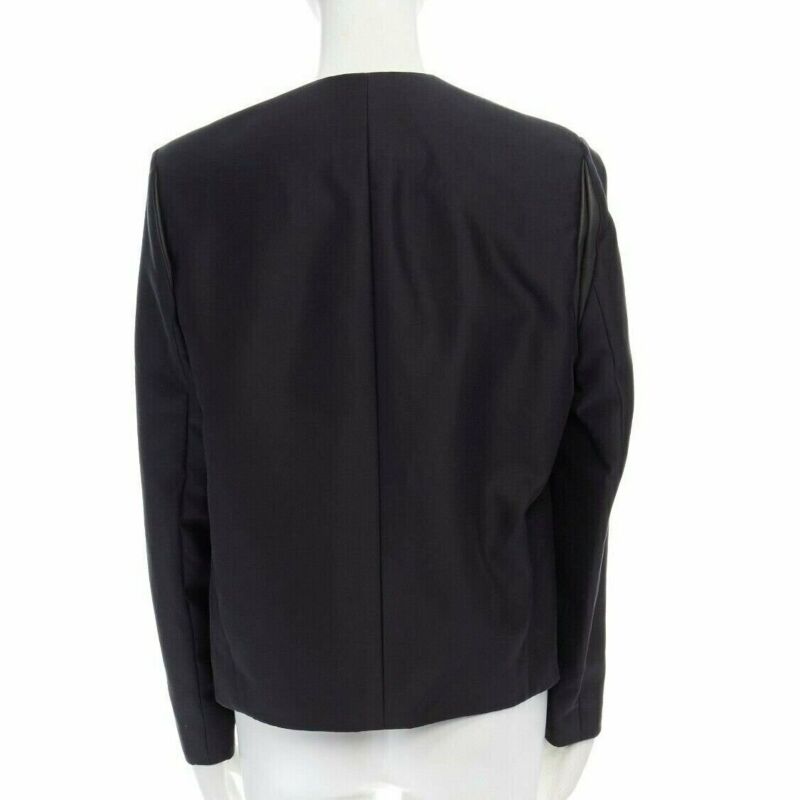 Balenciaga Black Leather Jacket - Side view