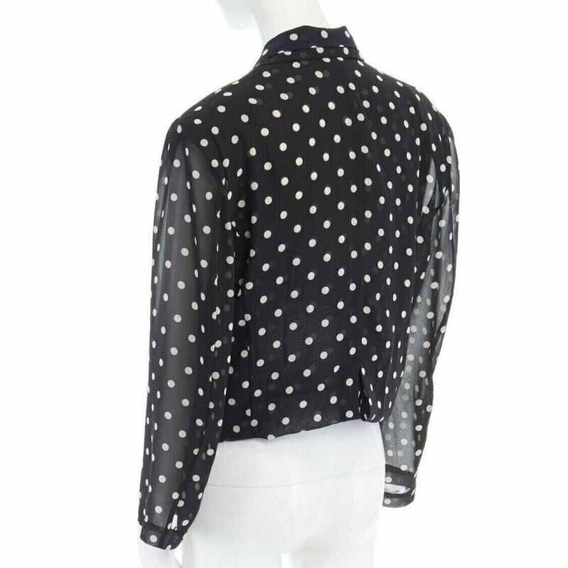 Comme Des Garcons Polka Dot Draped Blazer - Image 10