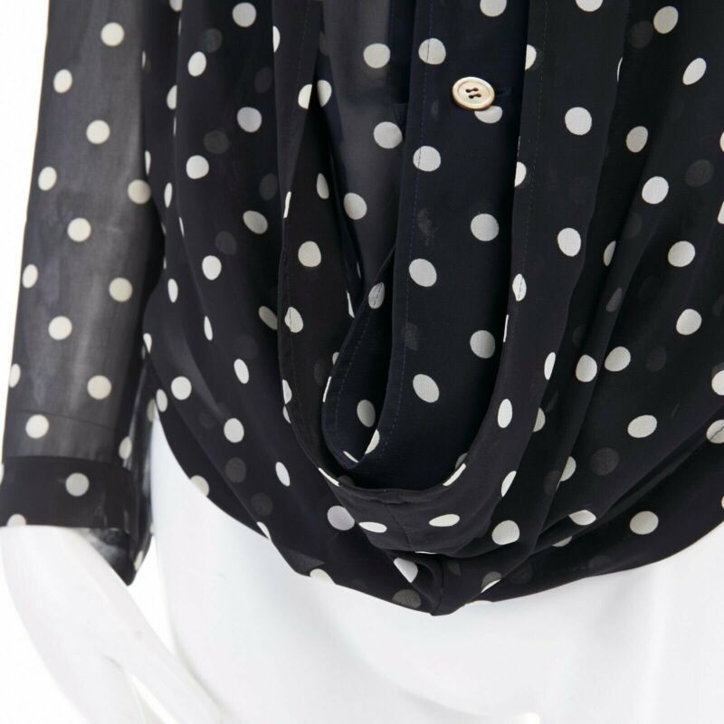 Comme Des Garcons Polka Dot Draped Blazer - Image 12