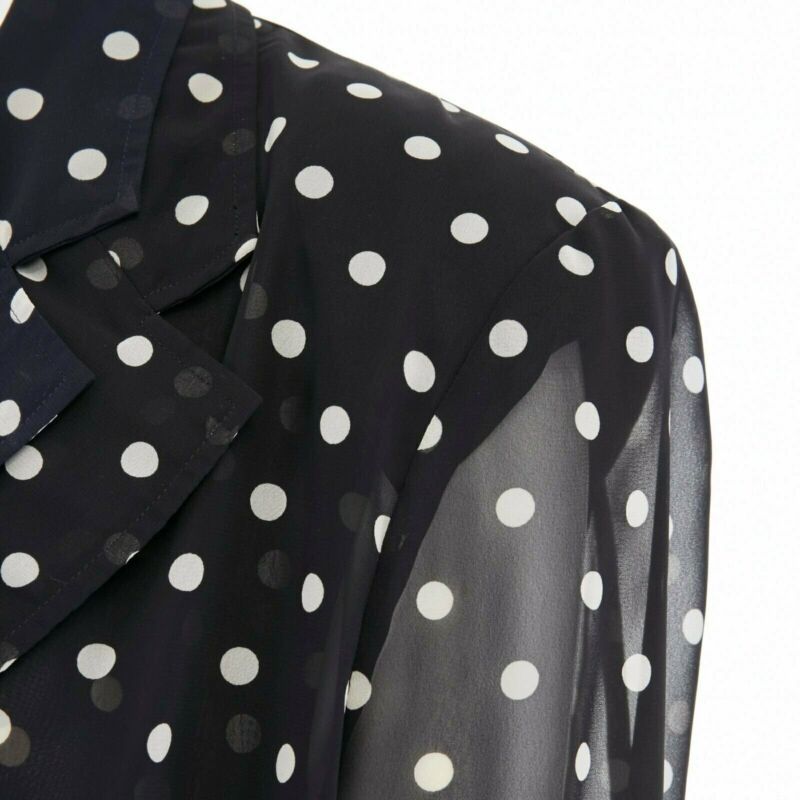 Comme Des Garcons Polka Dot Draped Blazer - Image 13