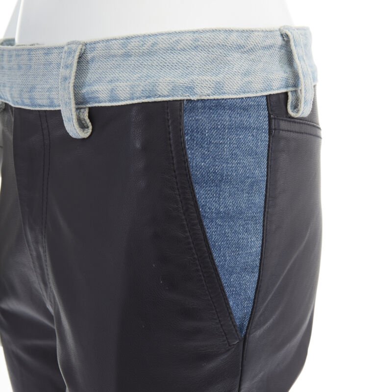 Maison Martin Margiela Leather Trim Cuffed Jeans - Back view