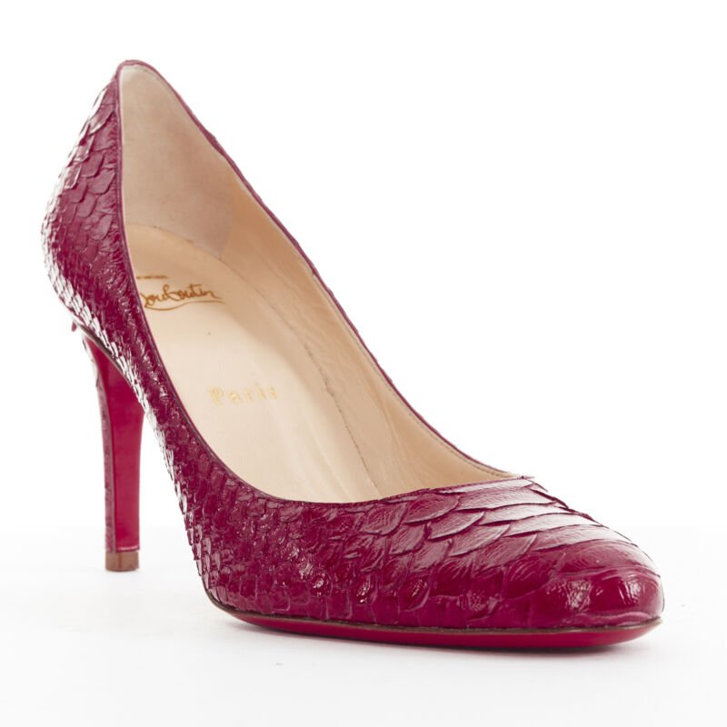 Christian Louboutin Glossy Round Pumps - Back view