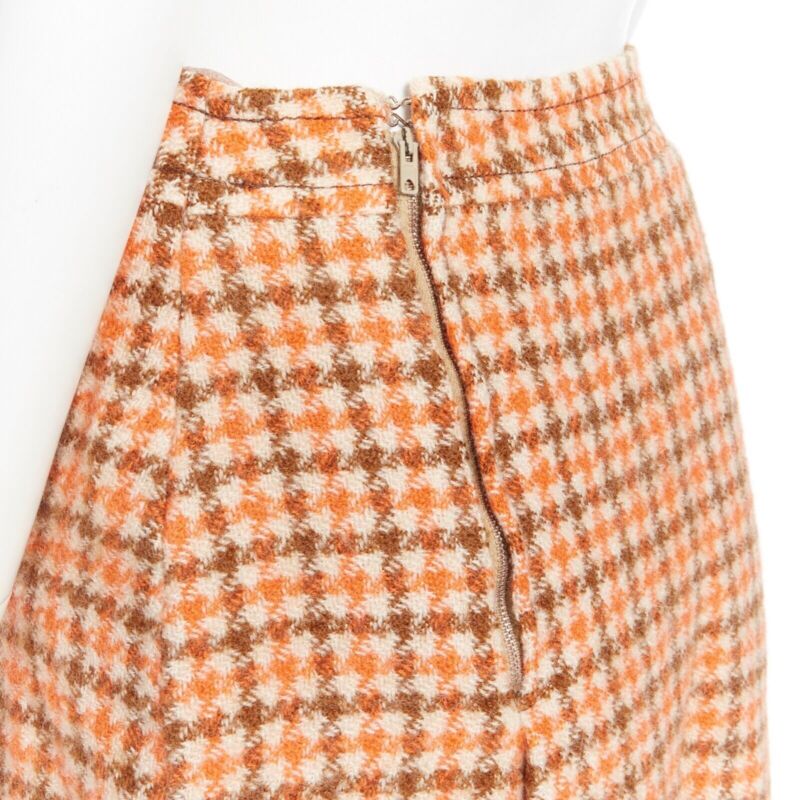 Celine Check Pleat Skirt - Image 6