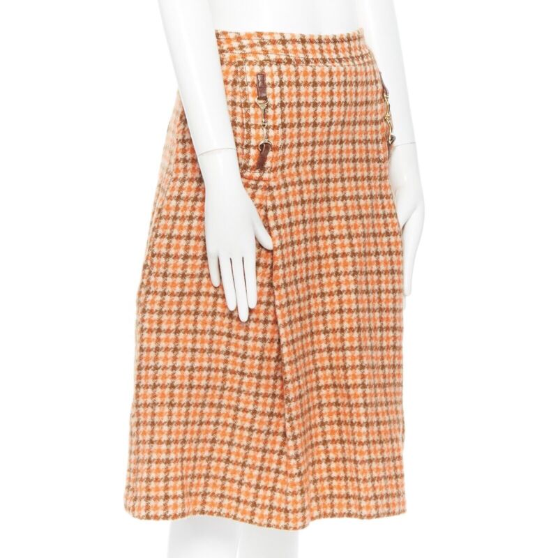 Celine Check Pleat Skirt - 4