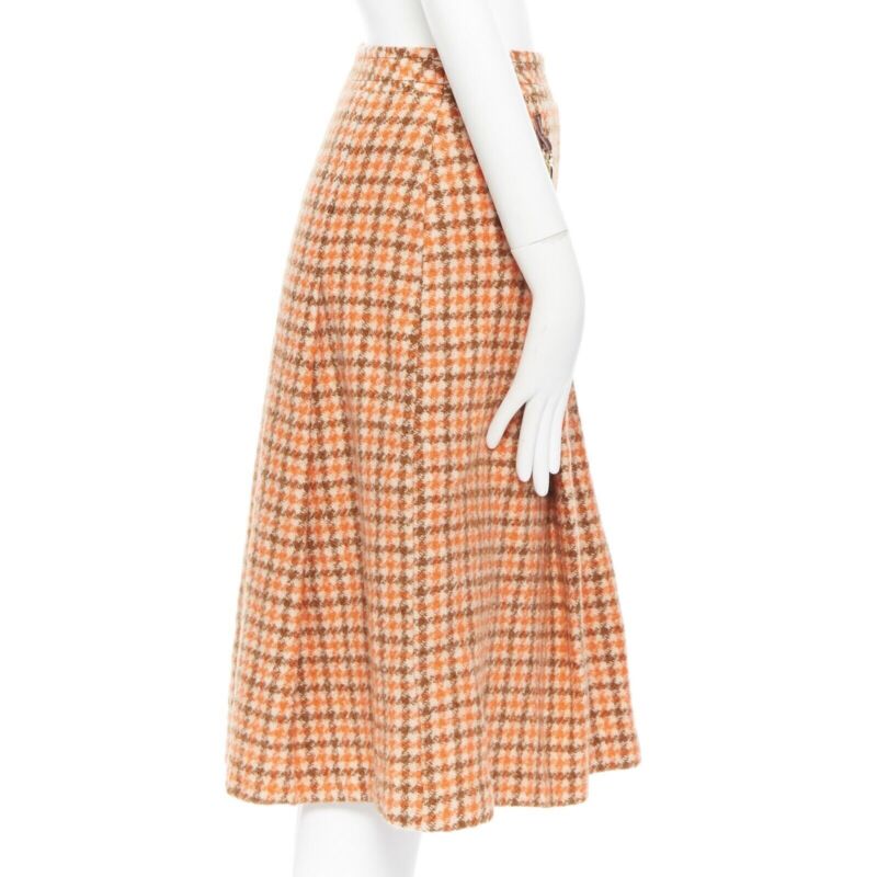 Celine Check Pleat Skirt - Side view