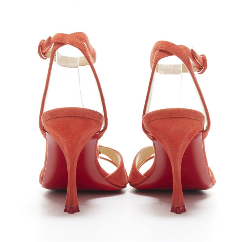 Christian Louboutin Red Strap Sandals - Side view