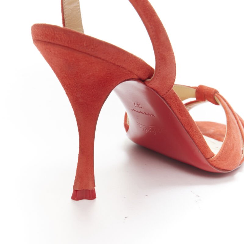 Christian Louboutin Red Strap Sandals - Image 11