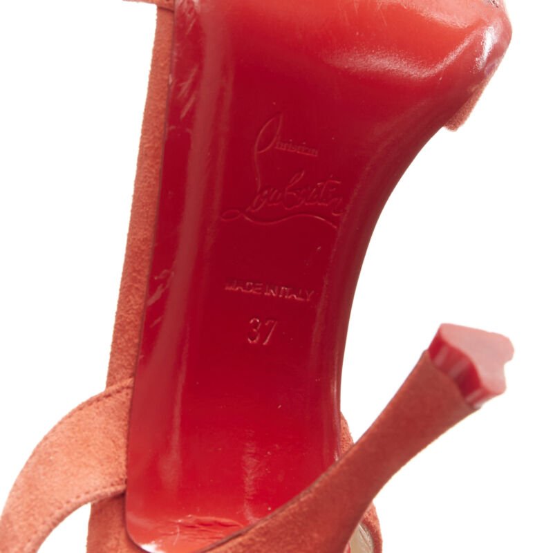 Christian Louboutin Red Strap Sandals - Image 13