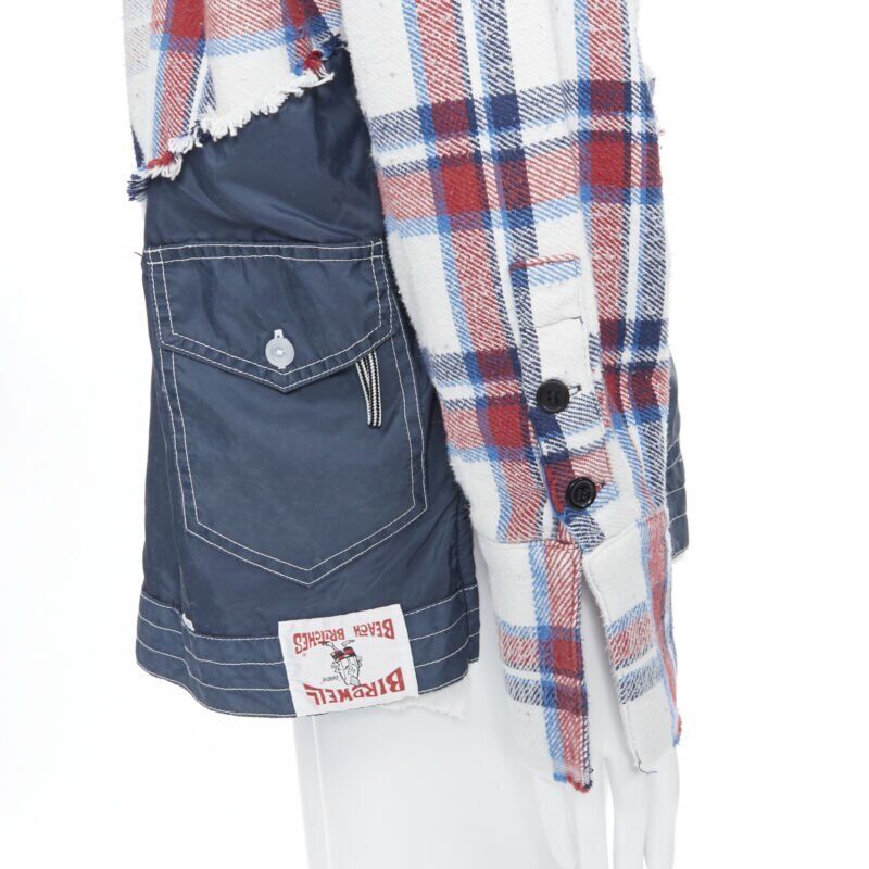 Greg Lauren Plaid Deconstructed Top - Back view