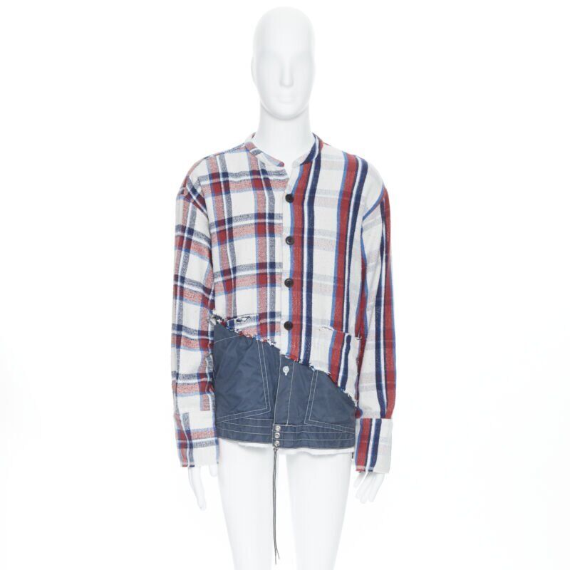 Greg Lauren Plaid Deconstructed Top - Image 6