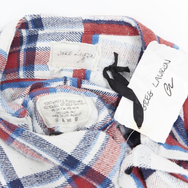 Greg Lauren Plaid Deconstructed Top - Image 13