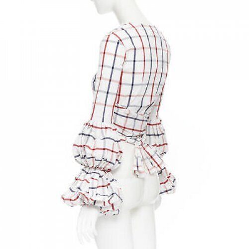 Rosie Assoulin Checked Wrap Top - Detail 1