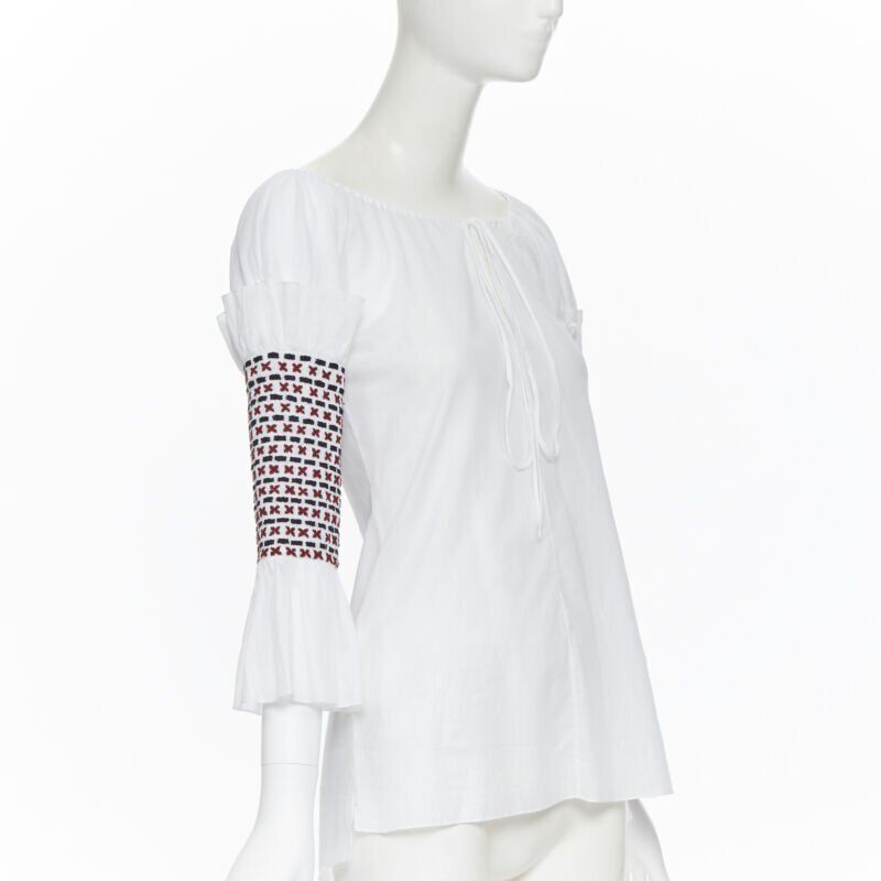 Rosie Assoulin Ethnic Smocked Top - Image 6