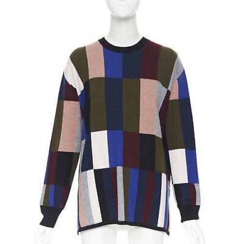 Victoria Beckham Colorblock Wool Sweater