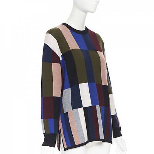 Victoria Beckham Colorblock Wool Sweater - Back view