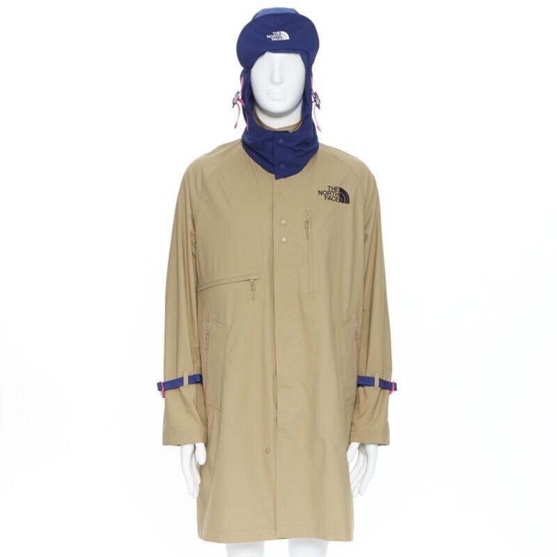 The North Face Tan Blue Raincoat - Image 6