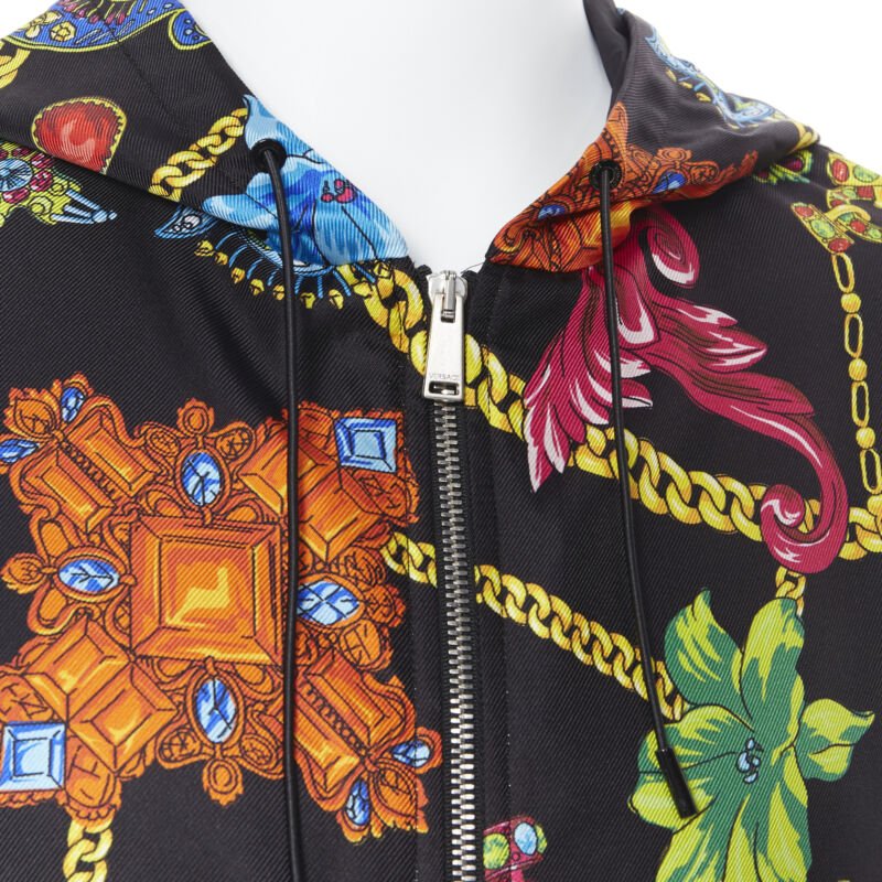 Versace Floral Gold Hoodie - Back view