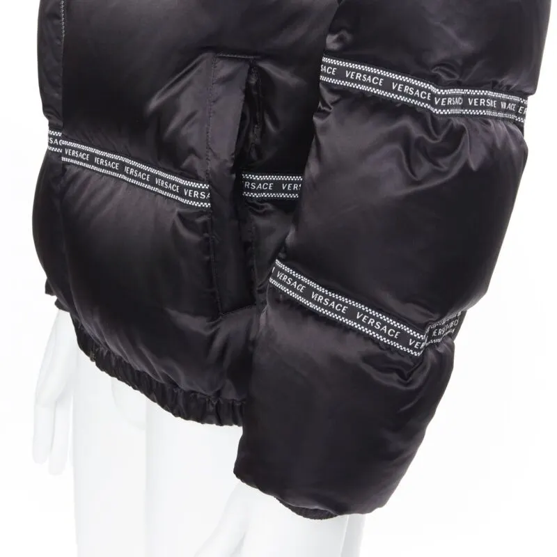 Versace Black Ribbon Jacket Black Polyamide Never worn, with tag - Back View