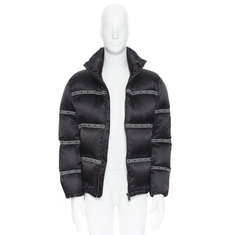 Versace Black Ribbon Jacket Black Polyamide Never worn, with tag - Inside View