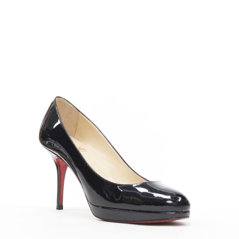 Christian Louboutin Patent Platform Pumps - Back view