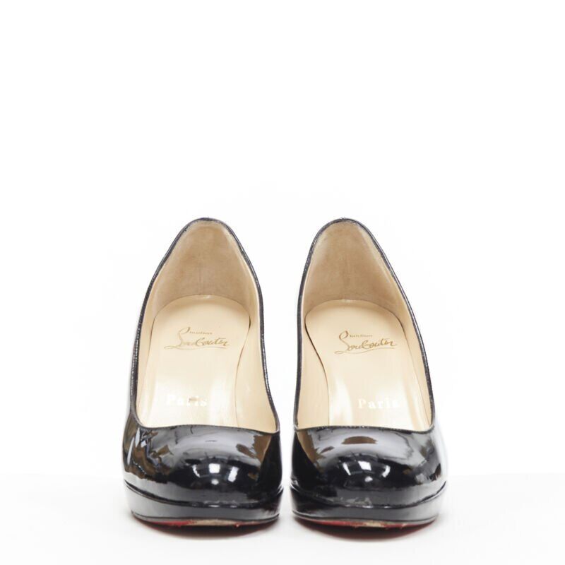 Christian Louboutin Patent Platform Pumps - Side view