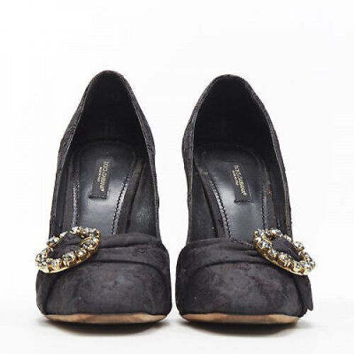 Dolce & Gabbana Crystal Brooch Pumps - 4