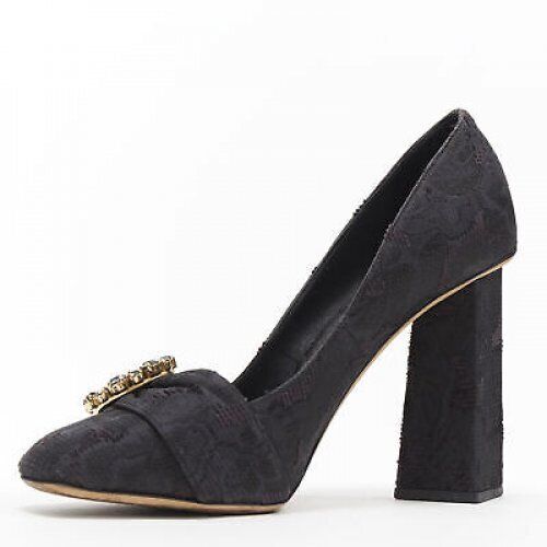 Dolce & Gabbana Crystal Brooch Pumps - Side view