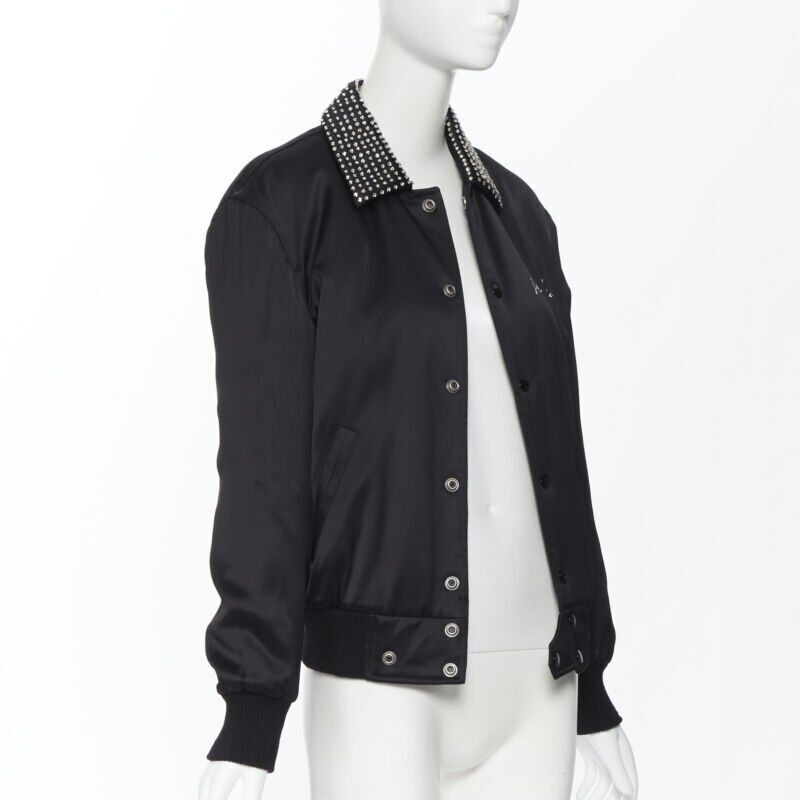 Saint Laurent Satin Crystal Bomber - 4