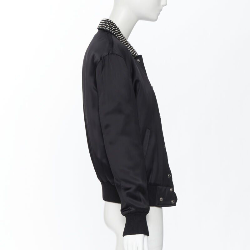 Saint Laurent Satin Crystal Bomber - Side view