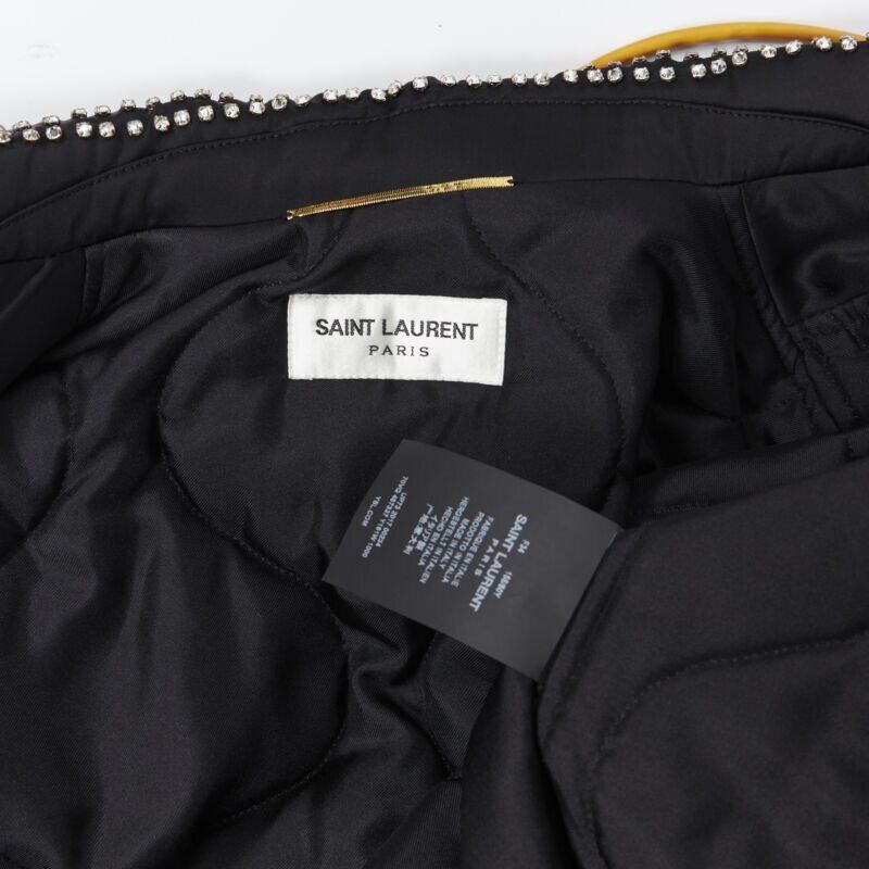 Saint Laurent Satin Crystal Bomber - Image 12