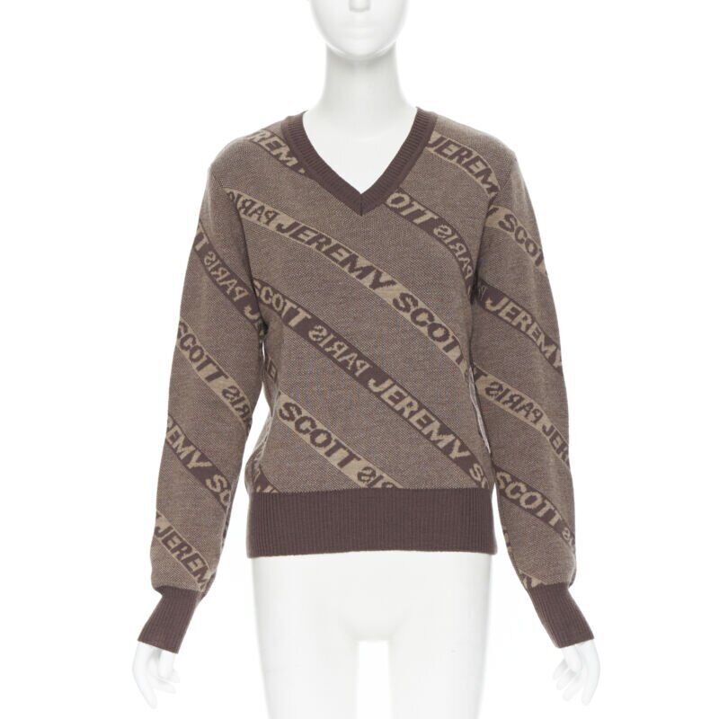 Jeremy Scott Logo Intarsia Sweater