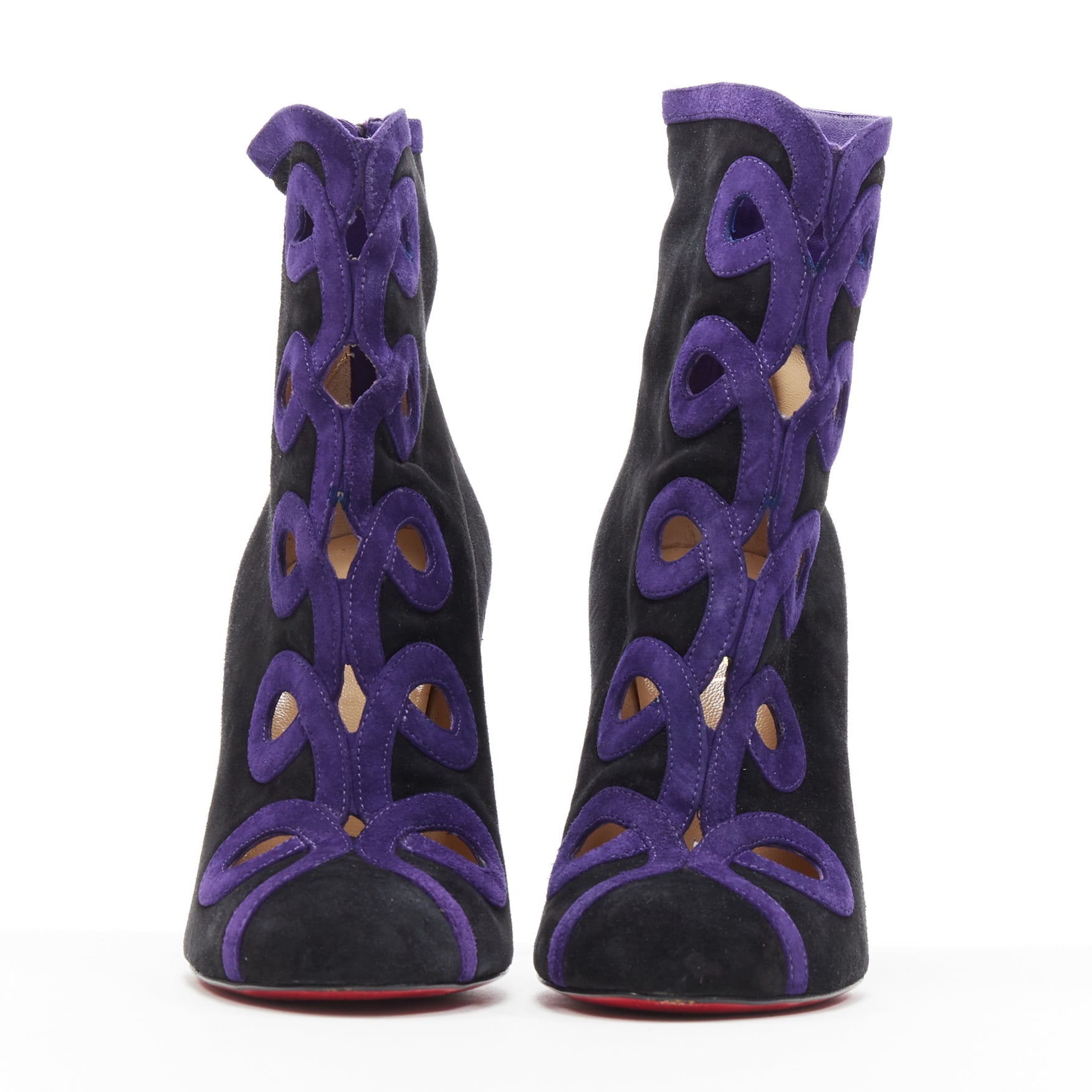 Christian Louboutin Swirl Cut High Bootie - Image 6