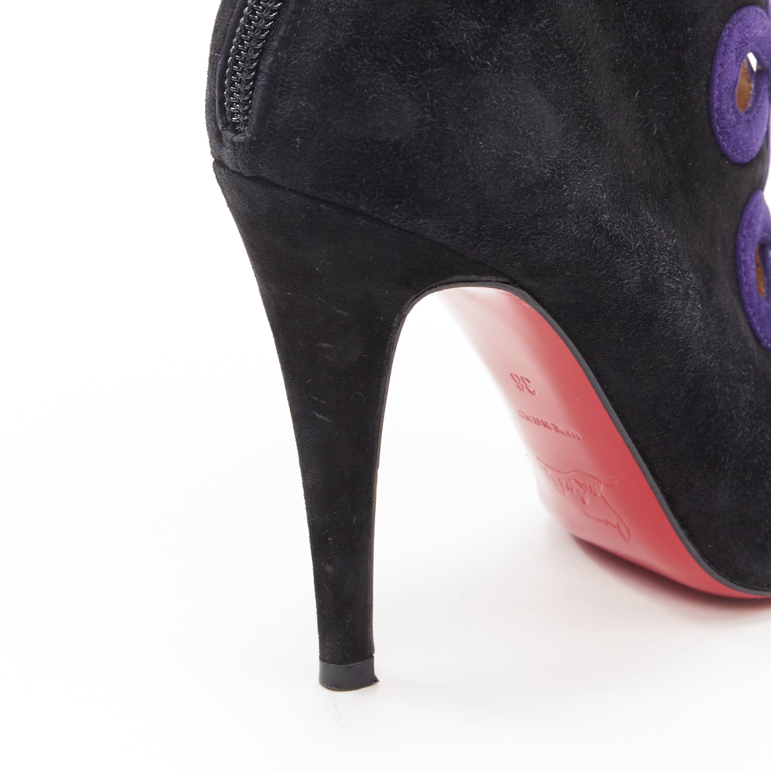 Christian Louboutin Swirl Cut High Bootie - Image 11