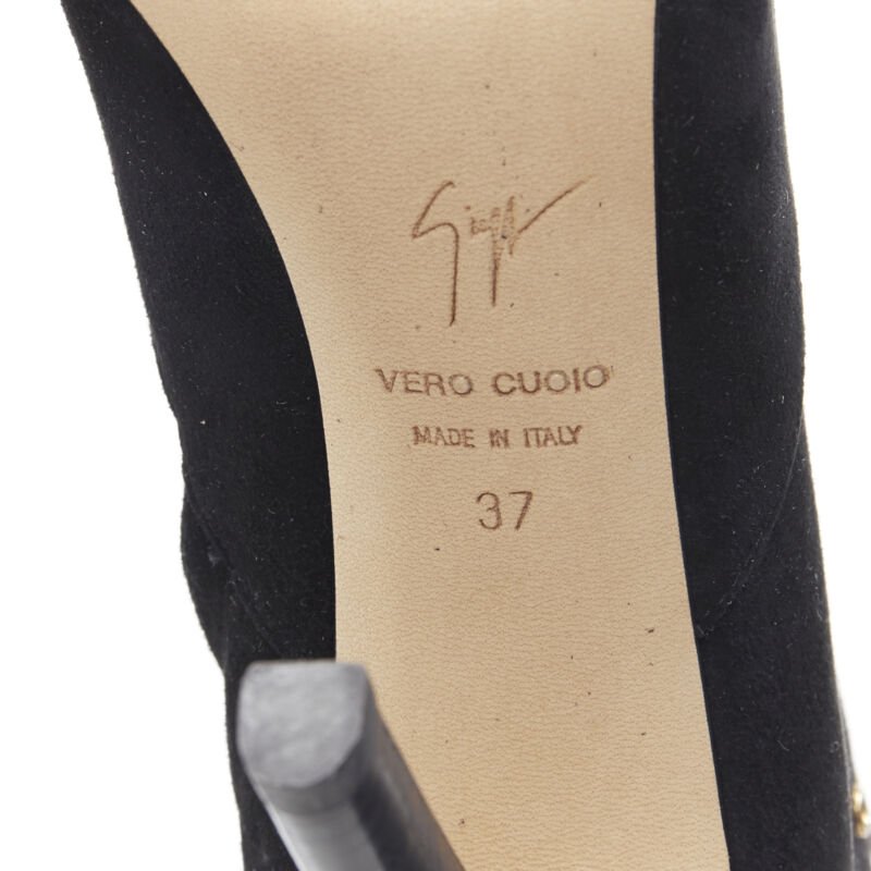 Giuseppe Zanotti Pantashoe Logo Heel Boots - Image 14
