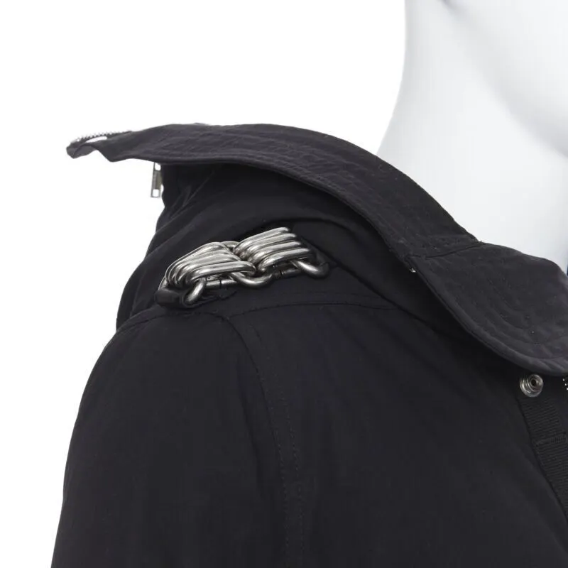 Rick Owens Chained Goose Puffer Black Cotton Never worn, with tag - Back View