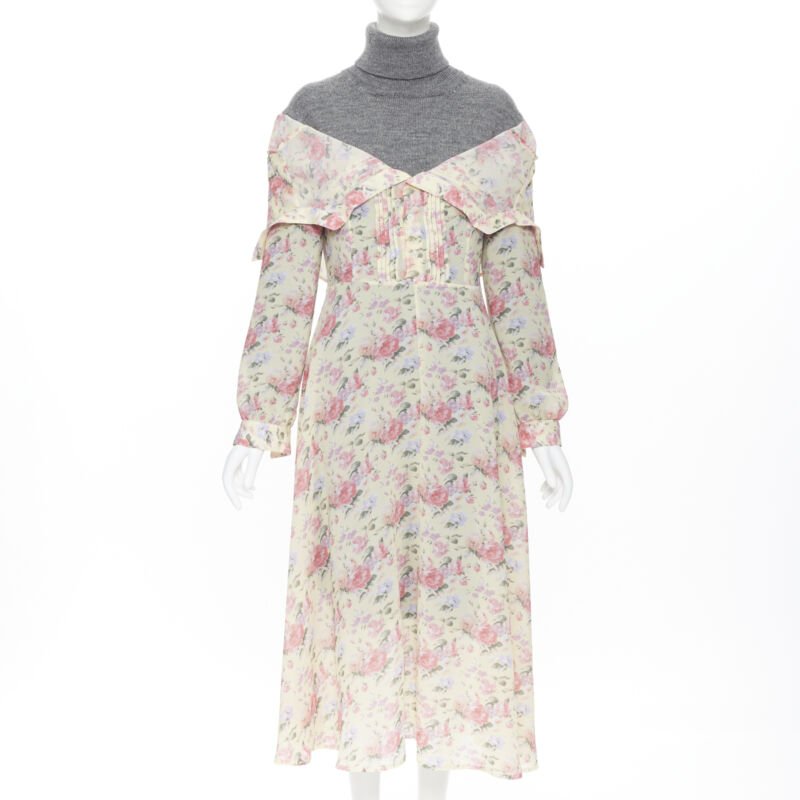 Junya Watanabe Turtleneck Floral Dress
