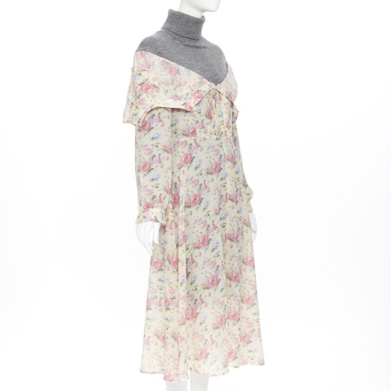 Junya Watanabe Turtleneck Floral Dress - 4