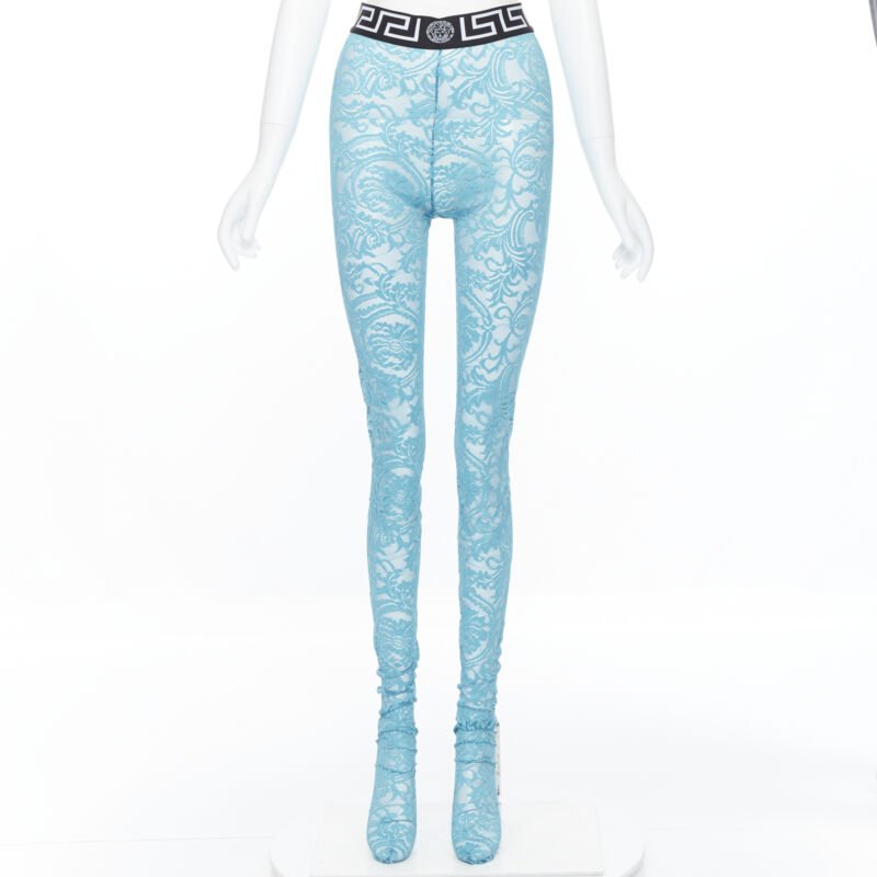 Versace Floral Lace Tights