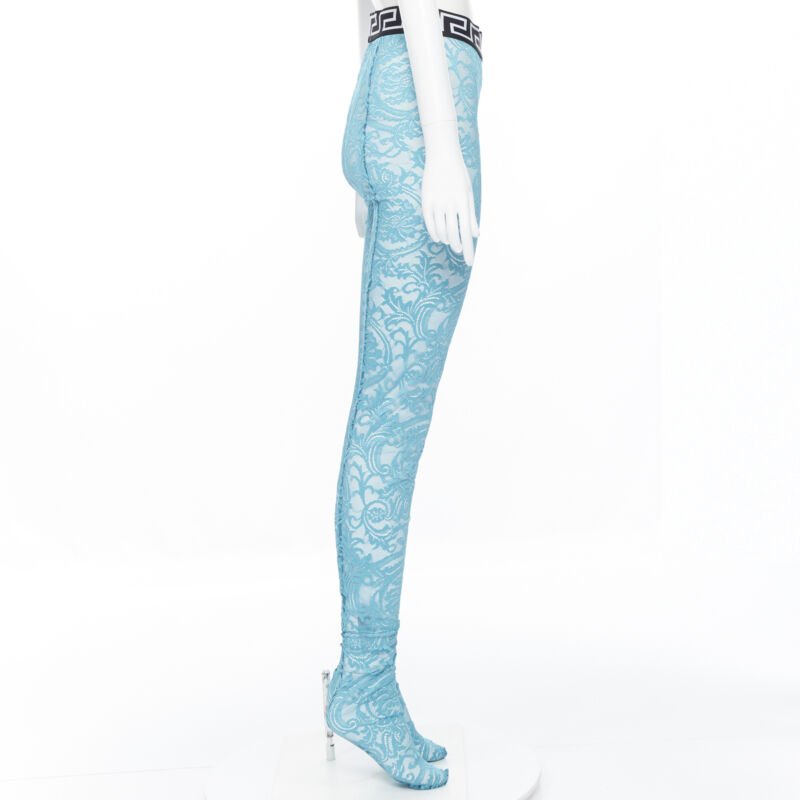 Versace Floral Lace Tights - 4